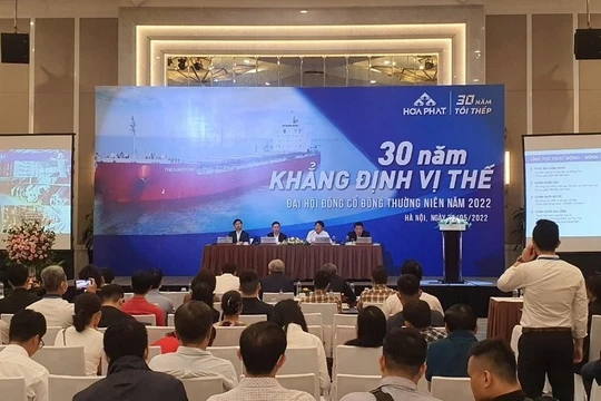 Toàn cảnh Đại hội đồng cổ đông thường niên năm 2022 của Tập đoàn Hoà Phát (Ảnh: P.D)