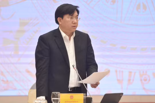 Ông Trần Duy Đông - Thứ trưởng Bộ KH&ĐT phát biểu tại cuộc họp báo (Ảnh: VGP)