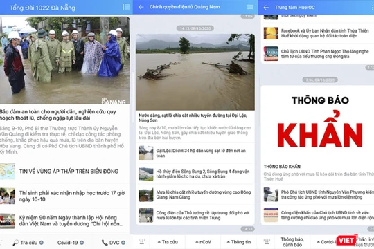 Ứng dụng Zalo cung cấp thông tin bão lũ cho người dân