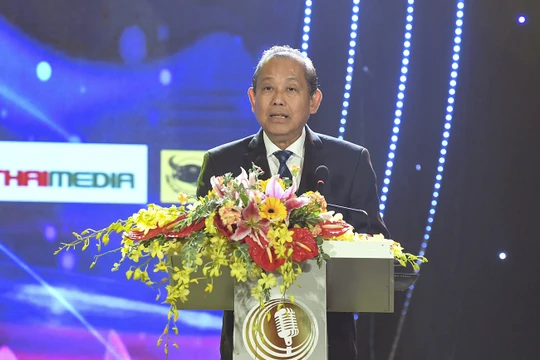 Phó Thủ tướng Thường trực Trương Hòa Bình phát biểu tại lễ khai mạc. Ảnh: VGP/Lê Sơn