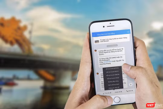 Ứng dụng tra cứu kết quả hỗ trợ bằng Zalo thông qua tài khoản “Tổng đài 1022 Đà Nẵng”.