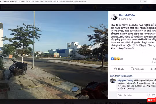 Phản ánh của cư dân mạng xã hội về quy định tầng cao xây dựng tại khu đô thị mới Nam Hòa Xuân