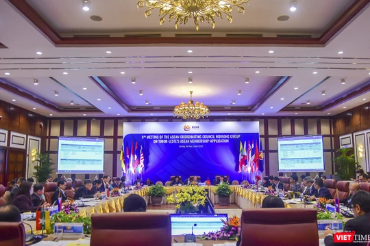 Quang cảnh cuộc họp lần thứ 9 Nhóm Công tác Hội đồng Điều phối ASEAN (ACCWG) diễn ra tại Đà Nẵng vào chiều ngày 5/3