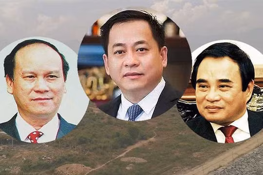 Cựu Chủ tịch UBND TP Đà Nẵng gồm ông Trần Văn Minh (trái), Văn Hữu Chiến (phải) và Vũ "nhôm" (giữa), ảnh Anh Lê