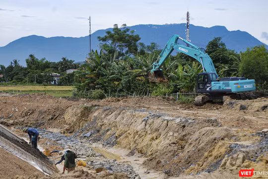 Một góc dự án kênh thoát lũ Hòa Liên được Thanh tra Đà Nẵng công bố sai phạm
