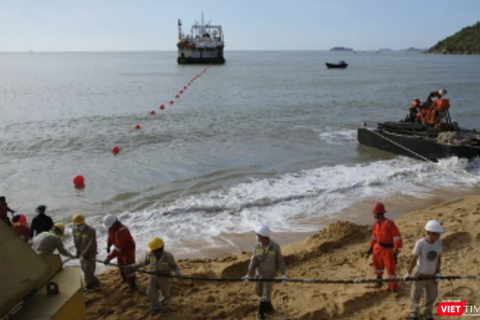 Tuyến cáo biển SJC2 được cập bờ tại TP Quy Nhơn (ảnh vnpt)