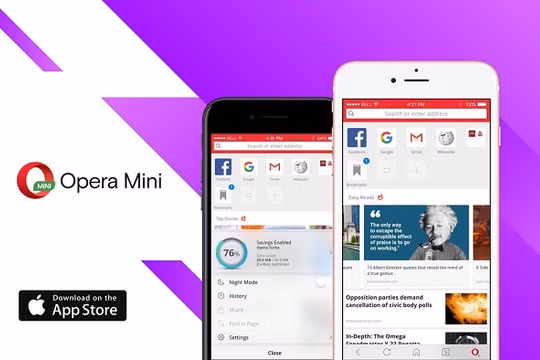 Opera Mini cho iOS được làm mới trước ngày ra mắt iPhone 8 (ảnh: Phone Arena)