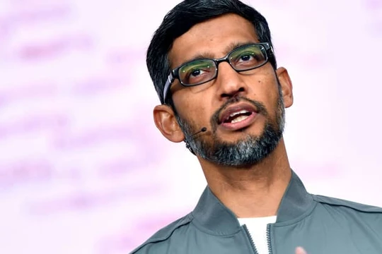 CEO Google Sundar Pichai phát biểu trong phiên thảo luận chính tại Hội nghị Google I/O. Ảnh: CNBC