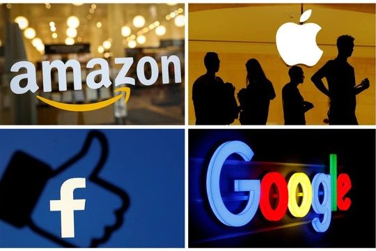 Bốn ông lớn công nghệ Amazon, Apple, Facebook và Google đã bị cáo buộc lợi dụng sức mạnh thị trường của mình để chống lại sự cạnh tranh. Ảnh: Reuters