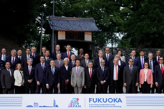 Các Bộ trưởng Tài chính trong Hội nghị G20 được tổ chức tại Fukuoka, Nhật Bản, ngày 8.6.2019. Ảnh: Reuters