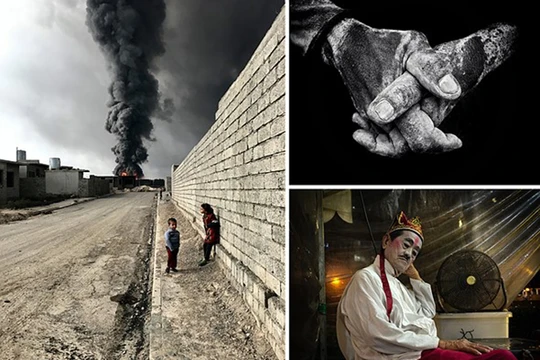 Giải đặc biệt (bên trái), giải nhất (phía trên bên phải) và giải nhì (phía dưới bên phải)