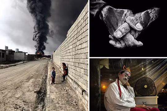 Giải đặc biệt (bên trái), giải nhất (phía trên bên phải) và giải nhì (phía dưới bên phải)