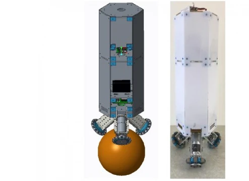 Nguyên mẫu robot: (a) Mô hình 3D và (b) Mô hình thật