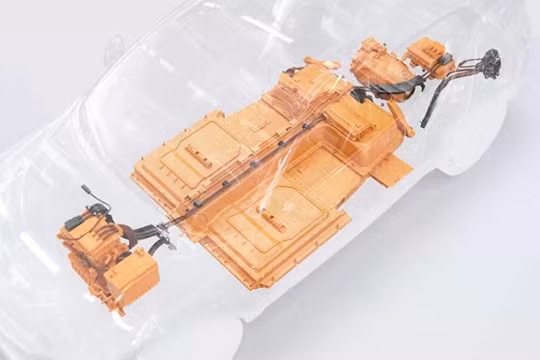 Sắp xếp các bộ phận trên XC40 chạy điện. Ảnh: Volvo 