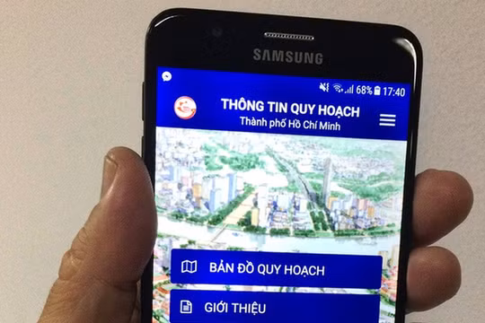 Thông tin quy hoạch tại TPHCM có thể xem trên điện thoại thông minh