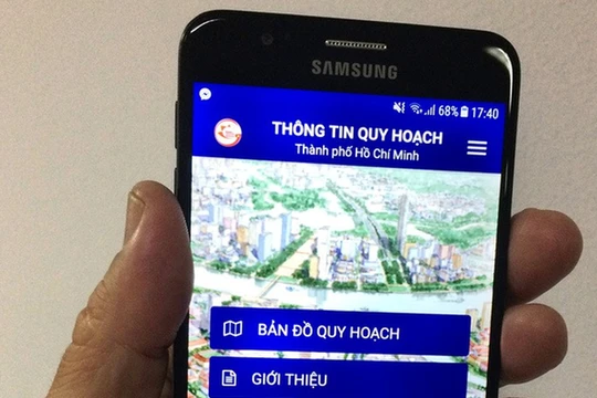 Thông tin quy hoạch tại TPHCM có thể xem trên điện thoại thông minh