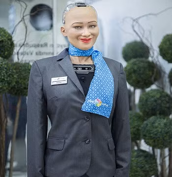 Sophia tươi cười khi tới sân bay. Ảnh: Forbes