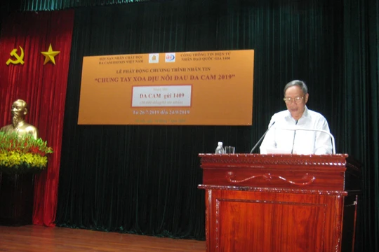 Thượng tướng Nguyễn Văn Rinh - Chủ tịch Hội Nạn nhân Chất độc Da cam/Dioxin Việt Nam phát động chương trình