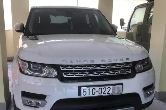 Chiếc Range Rover Evoque bị thu giữ từ Công ty CP địa ốc Alibaba do Nguyễn Thái Luyện làm chủ tịch HĐQT 