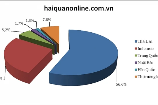 Cơ cấu thị trường ô tô nhập khẩu trong tháng 7. Biểu đồ: T.Bình.