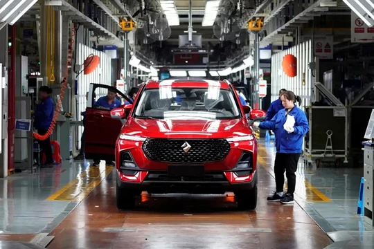 Thị trường ôtô Trung Quốc thu hẹp sau 28 năm phát triển khiến nhiều hãng sản xuất trong và ngoài nước chật vật với công suất dư thừa. Ảnh: Reuters