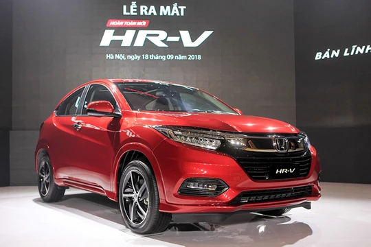 Honda HR-V "bùng nổ" với 704 xe bán ra trong tháng đầu tiên ra mắt, nhưng dần rơi xuống chót bảng. Ảnh BD. 