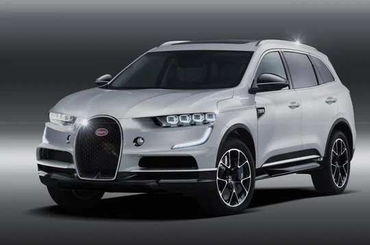 Bản vẽ đồ họa ý tưởng về một mẫu SUV mang thương hiệu Bugatti