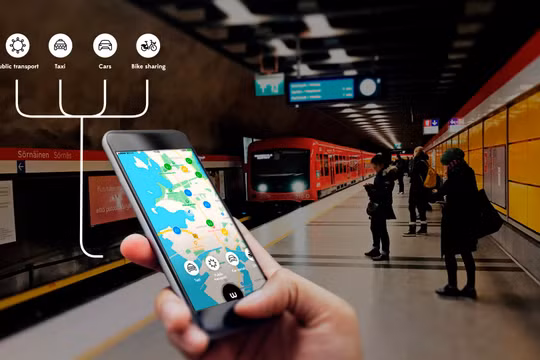 Một nhà ga xe điện ngầm ở Singapore