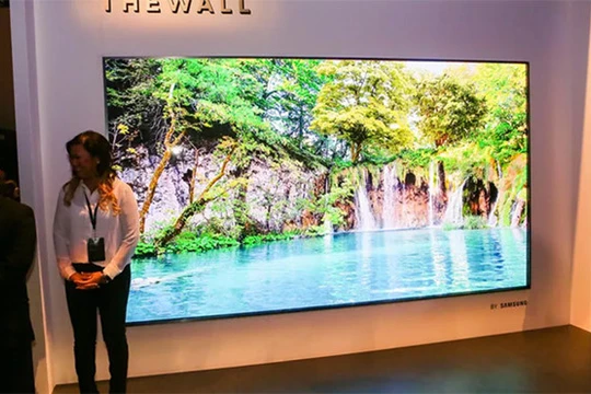 Tivi “The Wall” của Samsung tại CES 2019. ẢNH CHỤP MÀN HÌNH CNET