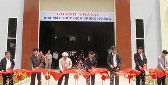 Lễ khánh thành nhà máy thủy điện Krông H’Năng. Ảnh: VOV