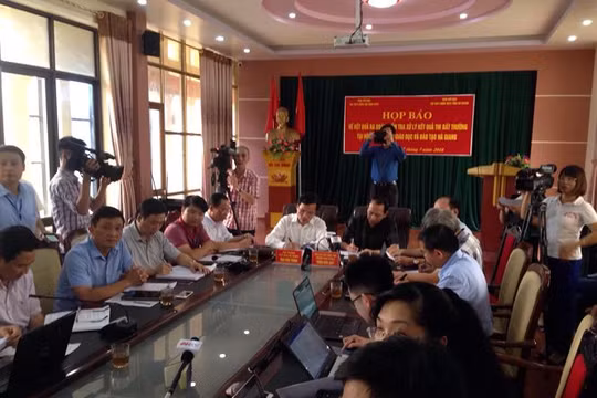 Quang cảnh buổi họp báo. Ảnh: báo Tiền Phong