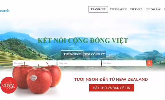 Mạng lưới Vietsearch kết nối cộng đồng người Việt (ảnh chụp màn hình) 