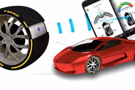 Pirelli Cyber Tire với nguyên lí hoạt động dựa trên các bộ cảm biến siêu nhỏ đặt trong lốp xe.