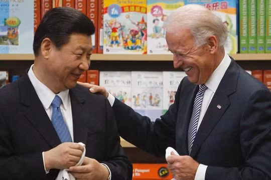 Chủ tịch Tập Cận Bình và Phó Tổng thống Joe Biden (Ảnh: Reuters)