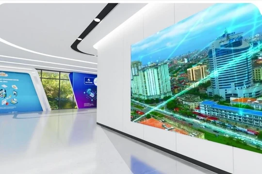 Gian hàng quốc gia của Việt Nam tại ITU Digital World 2021 giới thiệu tới bạn bè quốc tế các sản phẩm tiêu biểu Make in Vietnam.