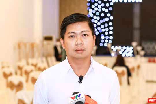 Ông Nguyễn Đức Tâm - Chủ tịch HĐQT Công ty CP đầu tư Hoàng Nhất Nam trả lời phỏng vấn báo giới