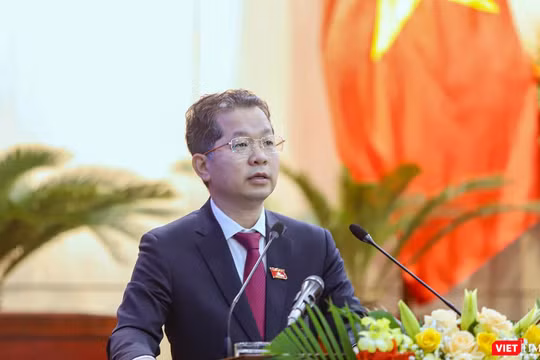 Bí thư Thành uỷ Đà Nẵng Nguyễn Văn Quảng phát biểu tại kỳ họp thứ 10, HĐND TP Đà Nẵng khoá X, diễn ra sáng ngày 13/12.