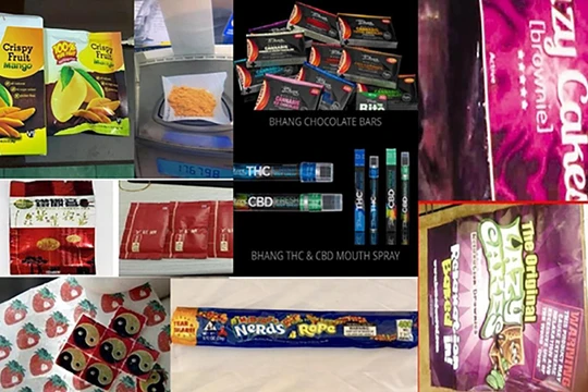 Thực phẩm chức năng có chứa chất ma túy và ma túy được các đối tượng pha trộn, đóng gói dưới dạng thực phẩm, đồ uống (ảnh cơ quan công an cung cấp)