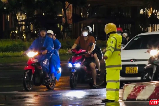 Lực lượng CSGT tuần tra đảm bảo an toàn giao thông trên địa bàn.