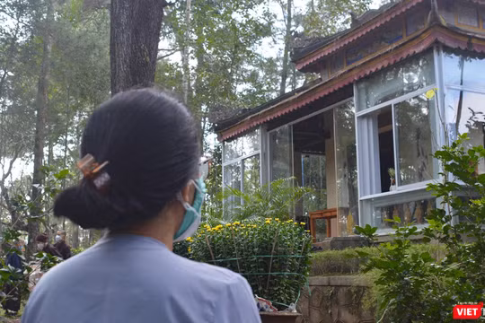 Phật tử bái vọng về nơi Thiền sư Nhất Hạnh viên tịch tại Tổ đình Từ Hiếu