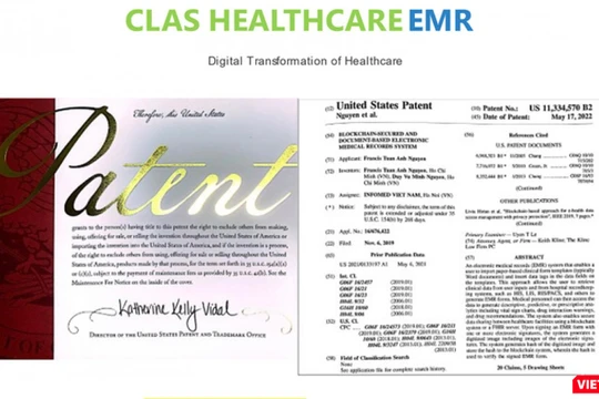 Bằng sáng chế được USPTO cấp cho giải pháp EMR về việc áp dụng công nghệ blockchain và e-document do INFOMED phát triển