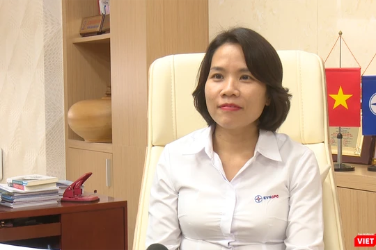 Bà Lê Thị Phương Cẩm – Phó Tổng Giám đốc Tổng công ty Điện lực miền Trung.