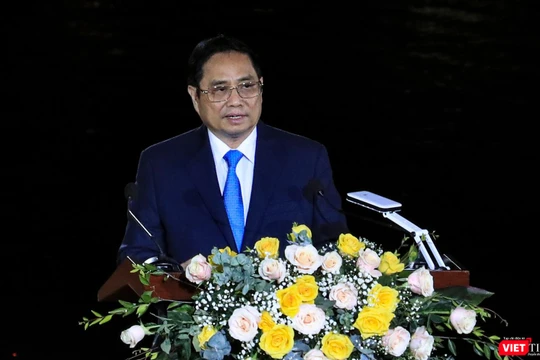 Thủ tướng Chính Phủ Phạm Minh Chính phát biểu tại lễ Khai mạc năm Du lịch Quốc gia – Quảng Nam 2022
