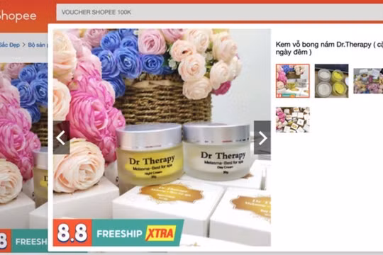 Hình ảnh sản phẩm mỹ phẩm kem Dr Therapy Melasma-Best for spa Night cream được bán trên sàn thương mại điện tử Shopee. (Ảnh chụp màn hình)