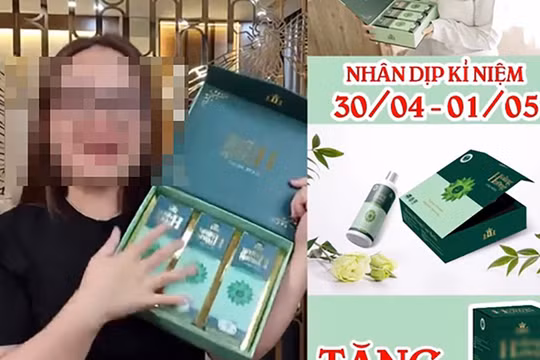Bà Hoàng Hường quảng cáo sai về công dụng của viên xương khớp Hoàng Hường trong các video livestream trên mạng xã hội(Ảnh chụp màn hình)