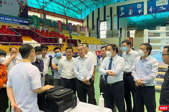  Đoàn công tác kiểm tra công tác chuẩn bị SEAGAME 31 tại Nhà thi đấu tỉnh Bắc Ninh