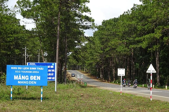 Một góc thị trấn Măng Đen (tỉnh Kon Tum) (ảnh chinhphu.gov.vn)