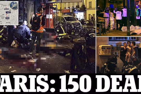 Hiện trường vụ tấn công khủng bố đẫm máu tại thủ đô Paris