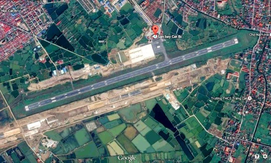 Sân bay Cát Bi. (Ảnh: Google Maps)