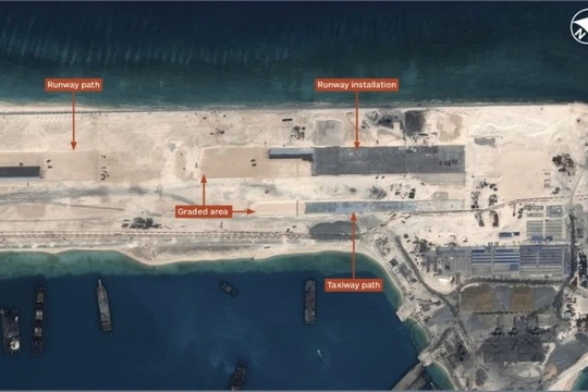 Trung Quốc đang biến đá Chữ Thập thành một sân bay và căn cứ quân sự lớn phục vụ mưu đồ độc chiếm Biển Đông